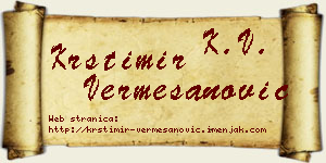 Krstimir Vermešanović vizit kartica